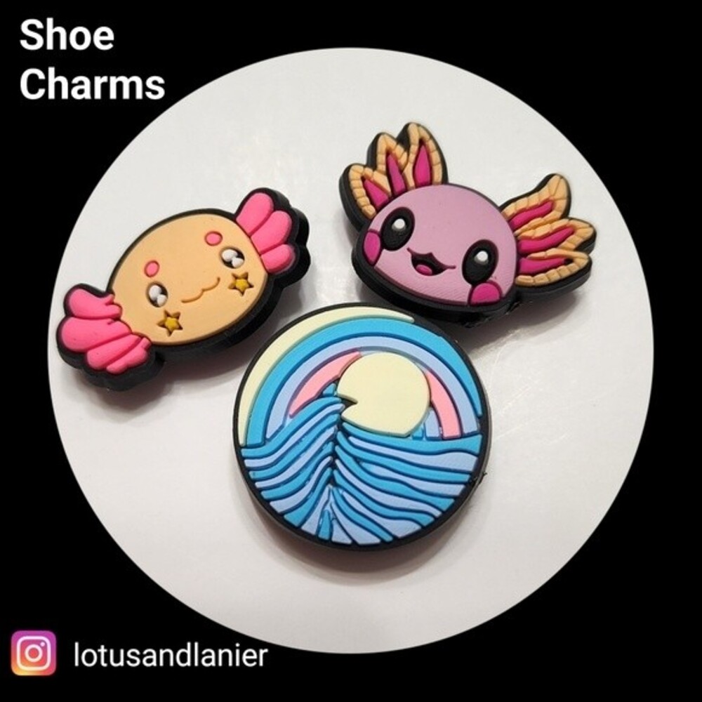 Shoe Charms"Axolotl" Set of 3